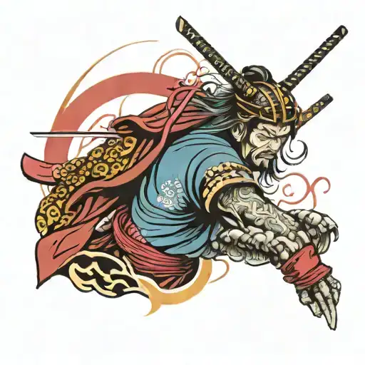 Samurai Sleeve Tattoo Design