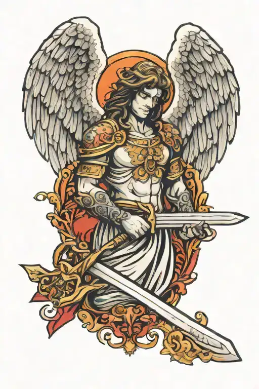 Angel Holding A Sword