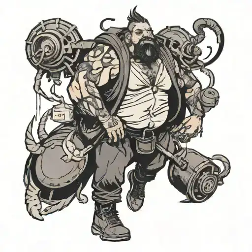 Man Carries Burden On Himself Black