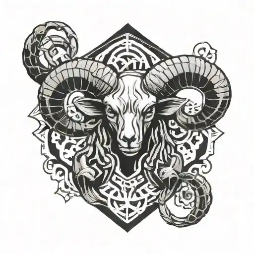 Ram And Scorpion Intertwined