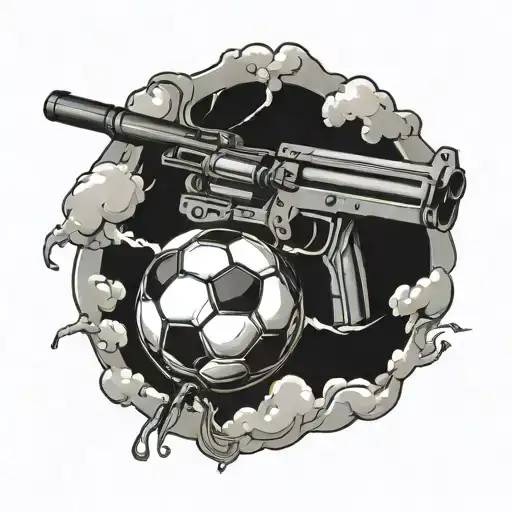 Big Gun Shooting Soccer Ball