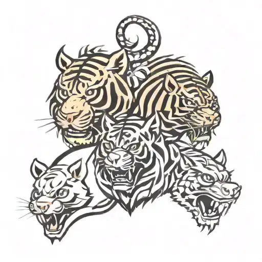 Dragon Tiger And Pig