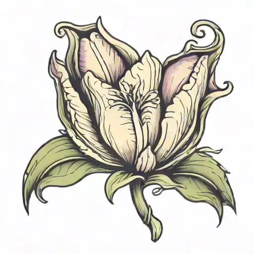 Tulip With The Word Resilience