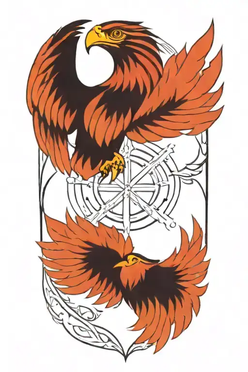 Native American Culture Flaming Hawk