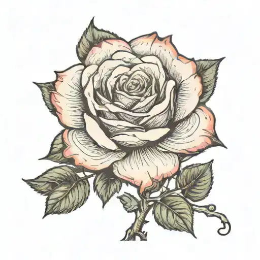 A Rose That Names Rosa Because Of The Stem