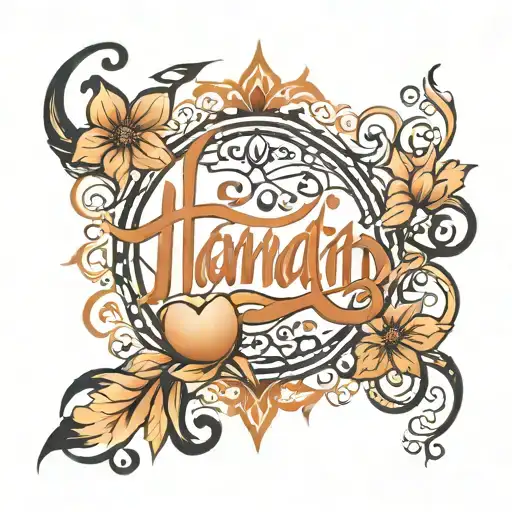 The Name Hanan In Arabic Calligraphy