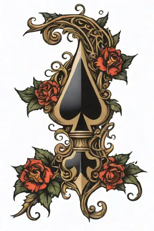 Black Spades On A Vine Wrapping