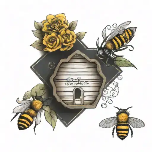 Bee Hive With Family Names Incorporated