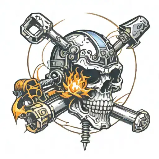 Welder Skull Surrounded