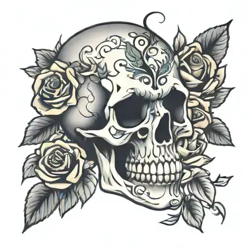 Skull And Roses
