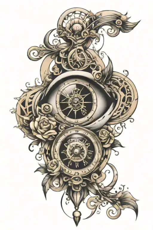 Time Pice And Eye Symbol Integrated