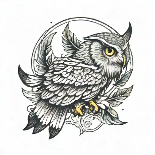 Flying Eagle Feathers Owl