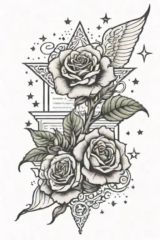 Stars And One Rose And Bible Verse