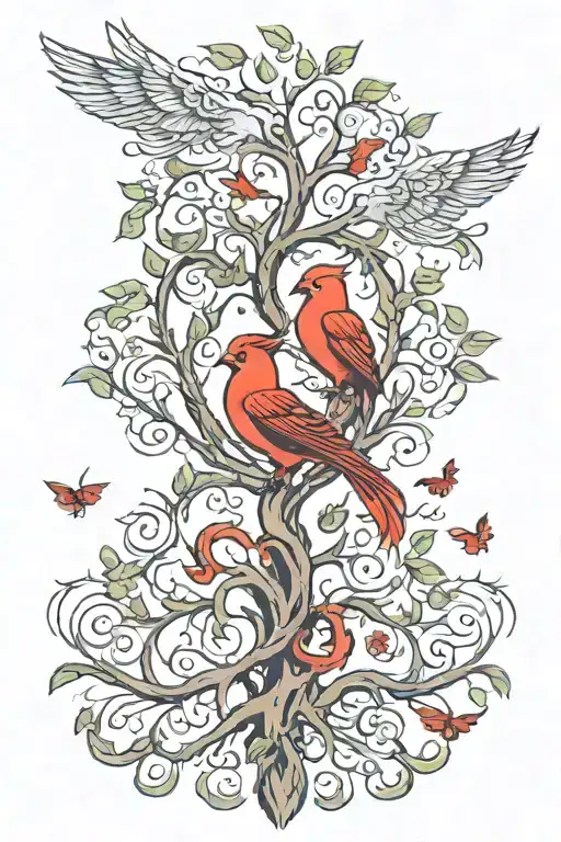 Tree Of Life And Firebird