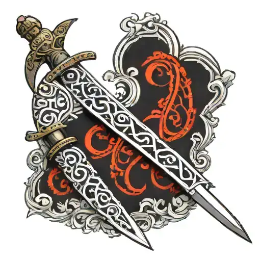 Arabic Sword With Pattern