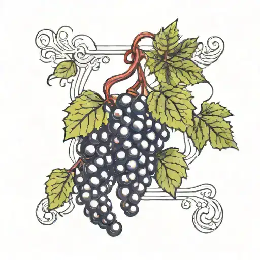 Sweater And Grapes In One Line