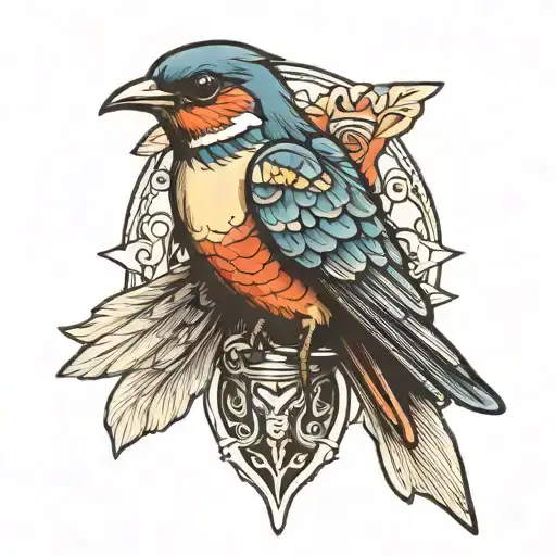 Traditional Swallow Bird With Armor