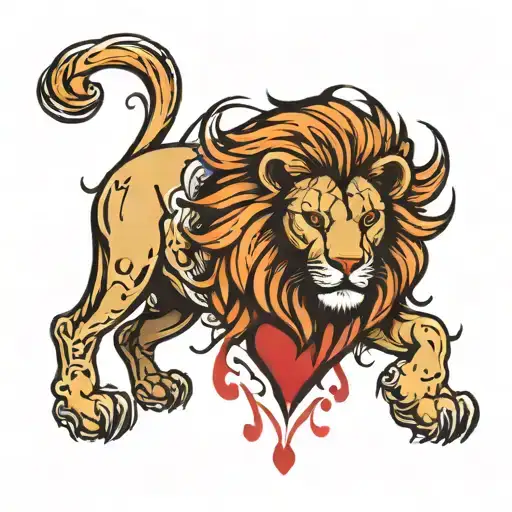 Lion With Heart Shape