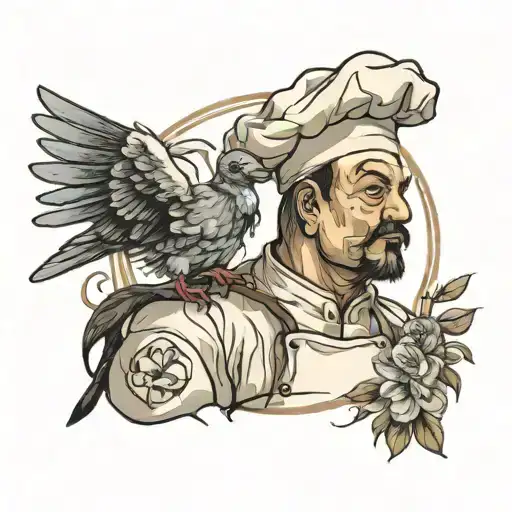 Chef And Pigeon