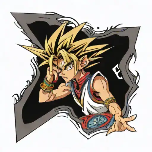 Yugi Atem On Tablet Of Memories Background