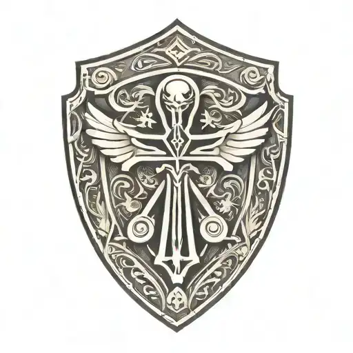 Shield And Ankh Symbol