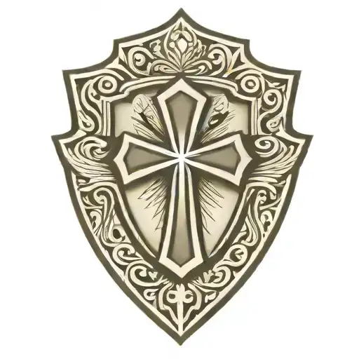 Shield And Ankh Symbol
