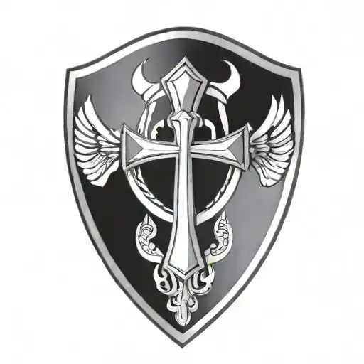 Shield And Ankh Symbol