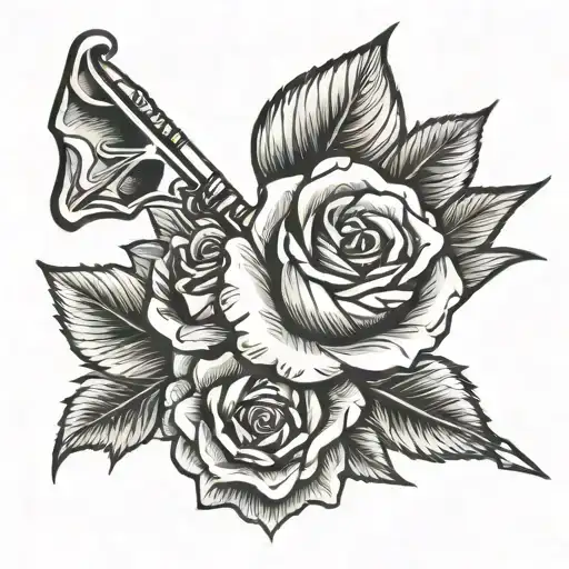 Bow And A Rose As The Arrow