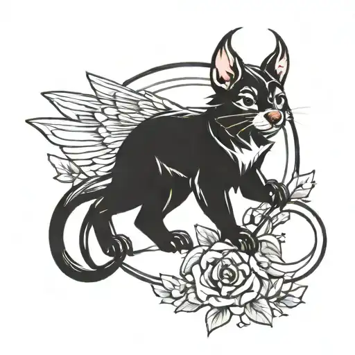 Tasmanian Devil With Angel Halo