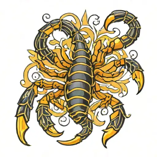 Scorpion With Wings Spread Wide