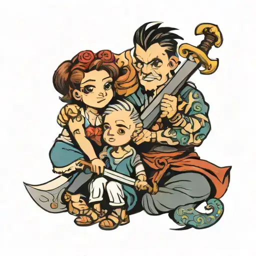 Family With Sword