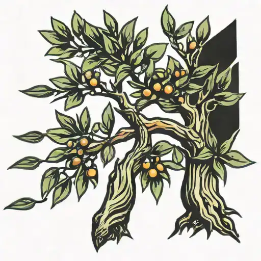 Olive Tree With Arrow