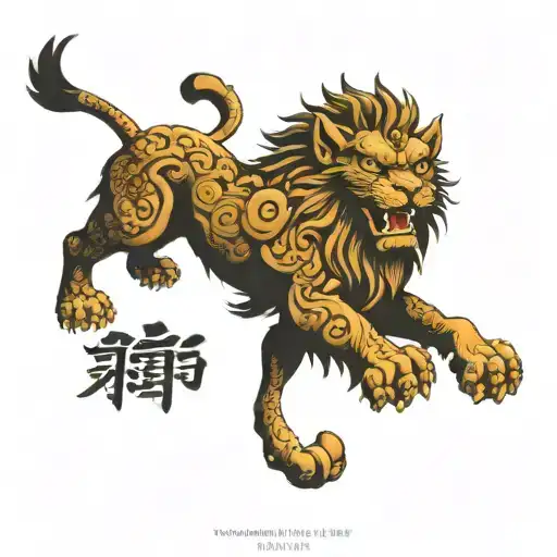 Shisa Lion Japan Okinawa Temple Full Sleeve