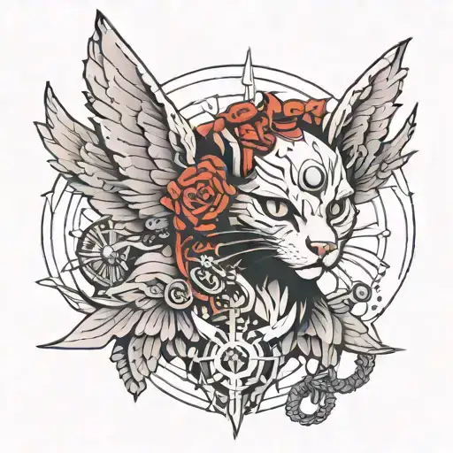 Cyber Sigilisim Wings Cat Death