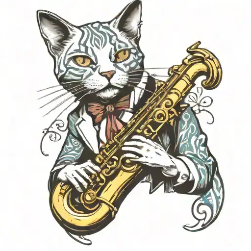 Cat With A Sax