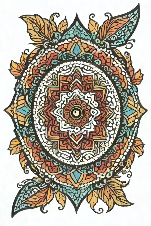 Americn Indian Beadwork Mandala Design
