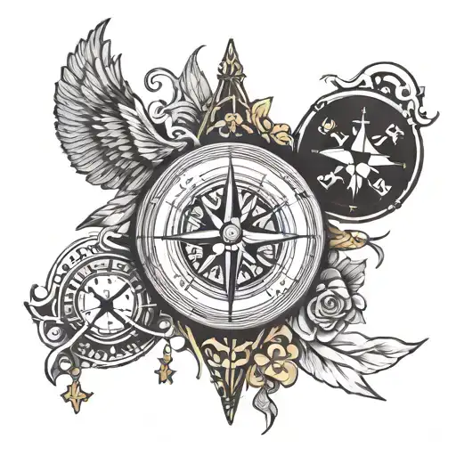 Half Compass And Half Mk