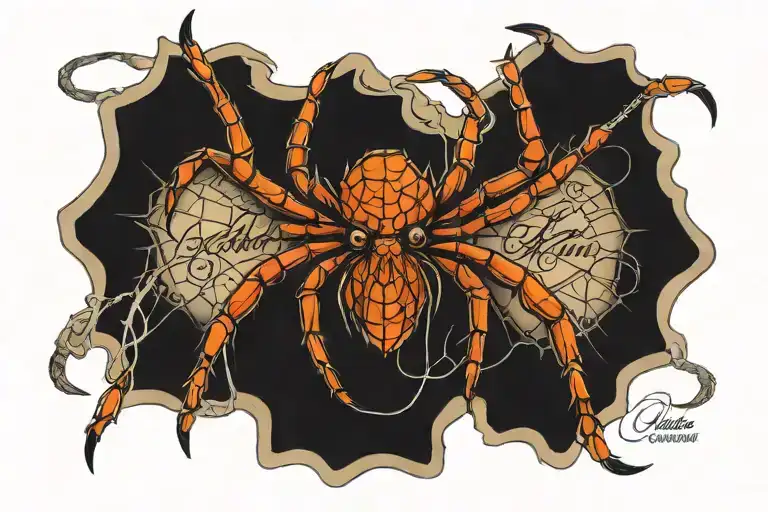 Spider With Name Written