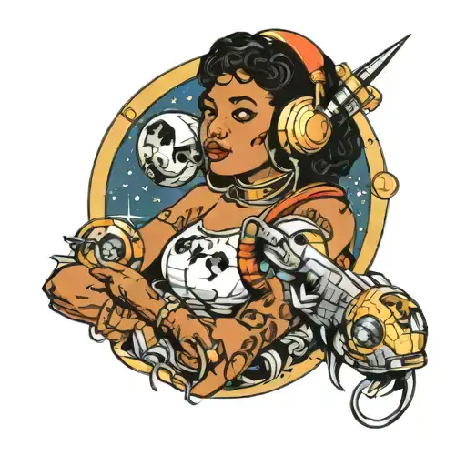 Apollo 13 And Black Woman Sitting