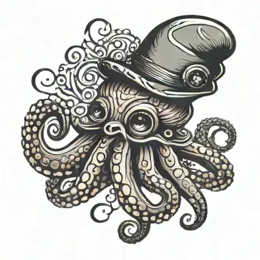Small Octopus With Hat