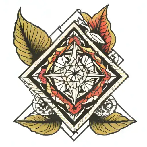 Geometric Diamond With Outdoor Accent