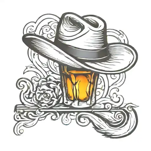 Whiskey And Cowboy Hat
