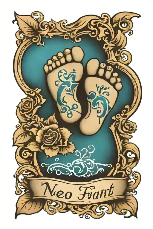 Baby Footprint Wirh Name