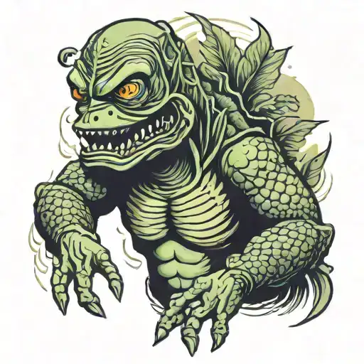 Creature Of The Black Lagoon Facing The Left