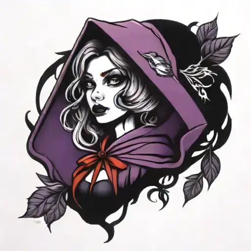 Little Red Riding Hood Purple And Black