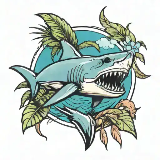 Palm Tree Shark Tooth