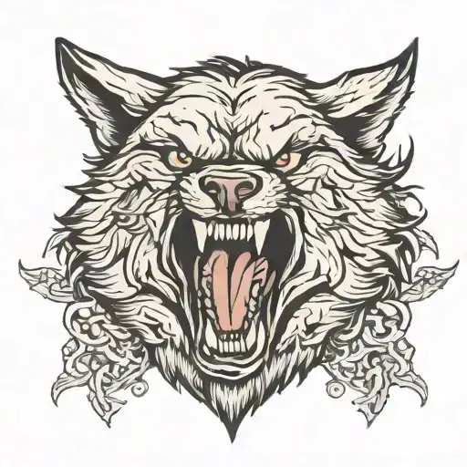 Angry Wolf Head