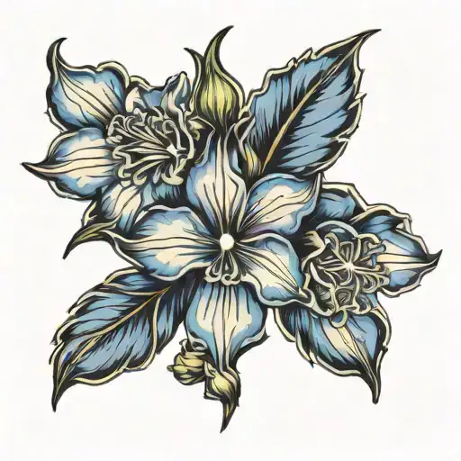 Larkspur With Baby Foot Print