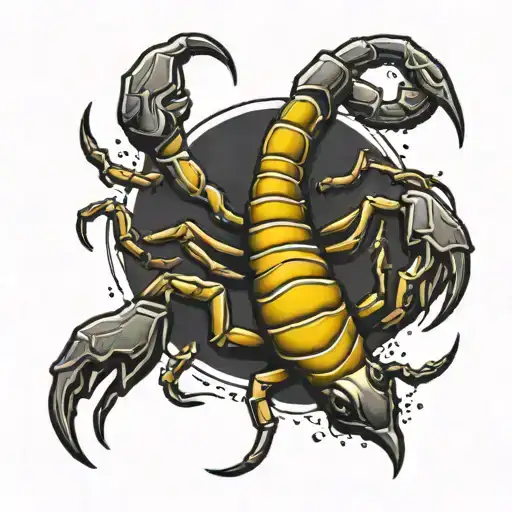 Scorpion On Black Sand