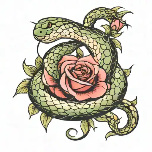 Snake And Rose